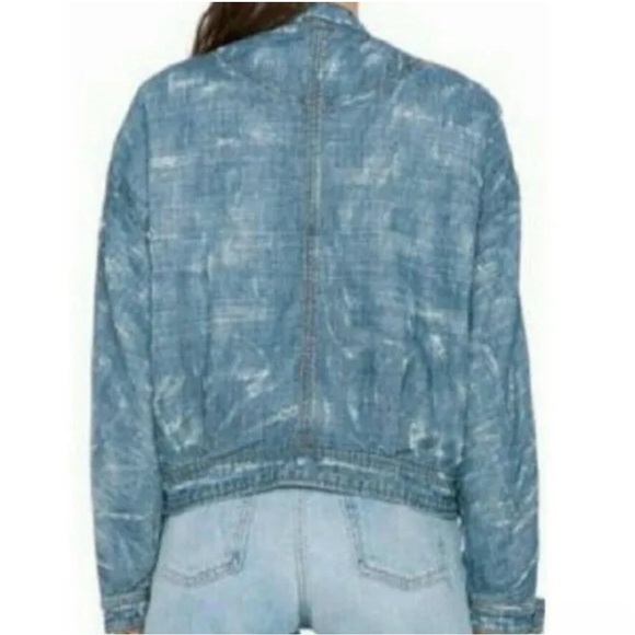 Free People Tattered Distressed Jean Jacket - Size S - Picture 2 of 11